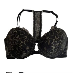 Victoria Secret Black And Gold dream angels lined Demi bra Size 38D